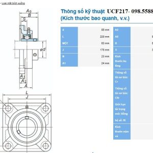 UCF217, gối đỡ UCF217