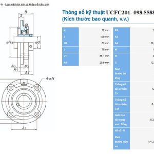 UCFC201, gối đỡ UCFC201