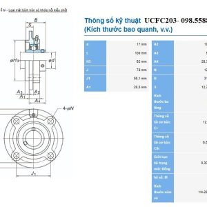 UCFC203, gối đỡ UCFC203