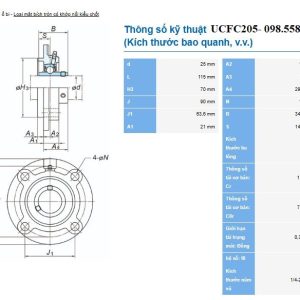 UCFC205, gối đỡ UCFC205